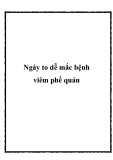 Ngáy to dễ mắc bệnh viêm phế quản