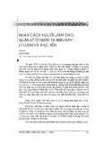 Báo cáo " Nhân cách người lãnh đạo quản lý ở nước ta hiện nay- Lý luận và thực tiễn" 