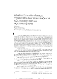 Báo cáo " Nghiên cứu xuyên văn hoá về đặc điểm quá trình xã hội hoá của học sinh Nga và học sinh Việt nam"