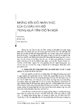 Báo cáo "Những biến đổi nhận thức của cư dân ven đô trong quá trình đô thị hoá"