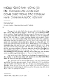 Báo cáo "Những yếu tố ảnh hưởng tới tính tích cực lao động của công chức trong các cơ quan hành chính nhà nước hiện nay "