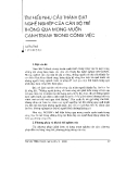 Báo cáo " Tìm hiểu nhu cầu thành đạt nghề nghiệp của cán bộ trẻ thông qua mong muốn cạnh tranh trong công việc" 