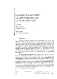 Báo cáo "Những khó khăn tâm lý của sinh viên học viện cảnh sát nhân dân "