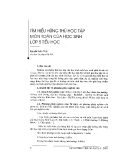 Báo cáo "Tìm hiểu hứng thú học tập môn Toán của học sinh lớp 5 tiểu học " 