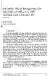 Báo cáo " Khó khăn tâm lý trong học tập của sinh viên năm thứ nhất trường Cao đẳng Bến tre"