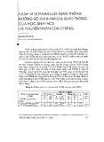 Báo cáo "Hành vi vi phạm luật giao thông đường bộ khi tham gia giao thông của học sinh THCS và nguyên nhân của chúng "