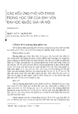 Báo cáo " Các kiểu ứng phó với stress trong học tập của sinh viên Đại học quốc gia Hà nội" 