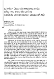 Báo cáo "Sự thích ứng với phương thức đào tạo theo tín chỉ tại trường đHKHXH và NV, đHQG Hà nội Sự thích ứng với phương thức đào tạo theo tín chỉ tại trường ĐHKHXHNV, ĐHQG Hà nội"