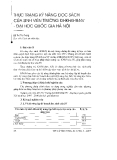 Báo cáo " Thực trạng kỹ năng đọc sách của sinh viên trường ĐHKHXH & NV - Đại học Quốc gia Hà nội" 