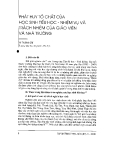 Báo cáo " Phát huy tố chất của học sinh tiểu học nhiệm vụ và trách nhiệm của giáo viên và nhà trường"