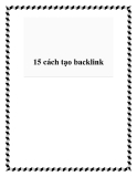 15 cách tạo backlink