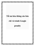 Tối ưu hóa thông cáo báo chí và tránh Google penalty