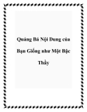 Quảng Bá Nội Dung của Bạn Giống như Một Bậc Thầy