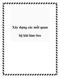 Xây dựng các mối quan hệ khi làm Seo