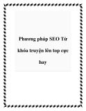 Phương pháp SEO Từ khóa truyện lên top cực hay