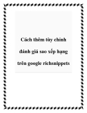 Cách thêm tùy chỉnh đánh giá sao xếp hạng trên google richsnippets