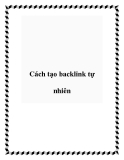 Cách tạo backlink tự nhiên