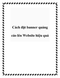 Cách đặt banner quảng cáo lên Website hiệu quả