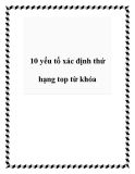 10 yếu tố xác định thứ hạng top từ khóa