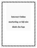 Internet Online marketing cơ hội nào dành cho bạn