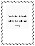 Marketing và doanh nghiệp thời kỳ khủng hoảng