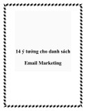 14 ý tưởng cho danh sách Email Marketing