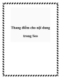 Thang điểm cho nội dung trong Seo