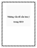 Những vấn đề cần lưu ý trong SEO