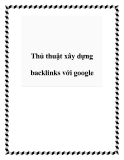 Thủ thuật xây dựng backlinks với google