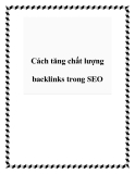 Cách tăng chất lượng backlinks trong SEO