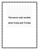 Thesaurus một module quan trọng quả Goolge