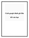 Cách google đánh giá liên kết của bạn