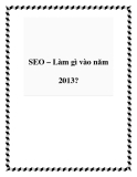 SEO – Làm gì vào năm 2013?