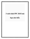 3 cách tính PPC ROI mà bạn nên biết.