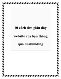 10 cách đơn giản đẩy website của bạn thông qua linkbuilding