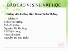 BÁO CÁO VI SINH VẬT HỌC