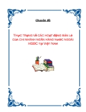 Chuyên đề Thực trạng về các hoạt động bán lẻ của chi nhánh ngân hàng nước ngoài HSBC tại Việt Nam