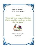 Đề tài  “Một số giải pháp nâng cao khả năng tiêu thụ sản phẩm của công ty cổ phần May Đức Giang”