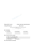 Đề thi học sinh giỏi Toán lớp học 2