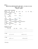 Đề kiểm tra định kỳ giữa HK1 (2011 - 2012) môn Toán 3