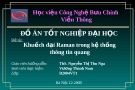 Đề tài: Khuếch đại Raman trong hệ thống  thông tin quang