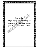 Luận văn: Thực trạng và giải pháp về lạm phát ở Việt Nam trong giai đoạn năm 2007 – 2008