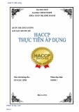 BÀI TẬP CHUYÊN ĐỀ: HACCP thực tiễn áp dụng