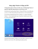 Đăng nhập Windows 8 bằng mã PIN