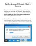 Tự động ẩn menu Ribbon của Windows ExplorerTrong Windows 8