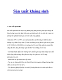 Sản xuất kháng sinh