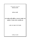 Luận văn thạc sĩ: Xây dựng hệ thống e-office phục vụ quản lý theo tiêu chuẩn iso