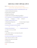 Đề kiểm tra 15 phút Địa lý 10 (Kèm theo đáp án)