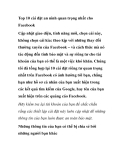 thủ thuật factop 10 cài đặt an ninh quan trọng nhất cho fac