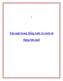 \Tân ngữ trong tiếng Anh và cách sử dụng tân ngữ